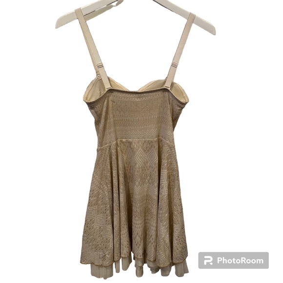 Free People knit Tull Twinkle & Twirl Skater Dress Ice Combo XS - Picture 3 of 3